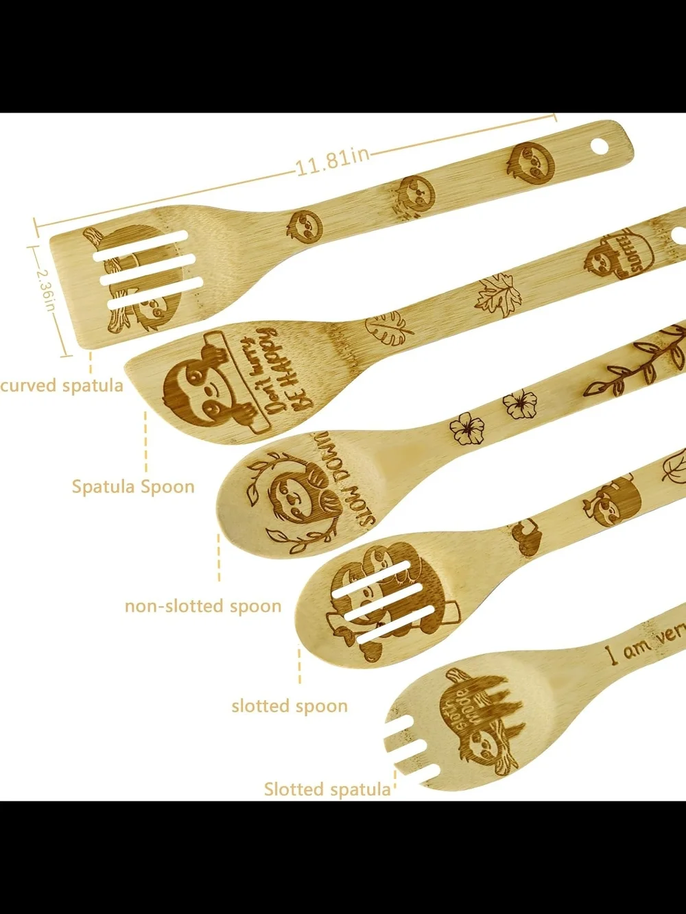 Sloth Gift Set, Kitchen Cooking Utensils Set & Apron